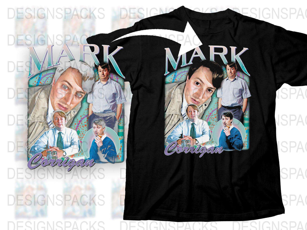 Mark Corrigan Peep Show Graphic T-Shirt, Vintage Style TV Show Tee, Fan Art Cotton Shirt, Unique Gift Idea