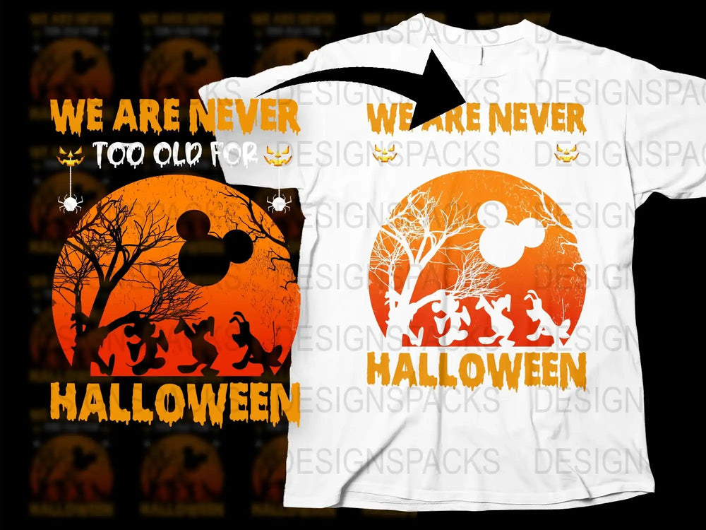 Disney Halloween T-Shirt, Mickey Mouse Pumpkin, Adult Unisex Fall Costume Tee, Orange Black Party Outfit
