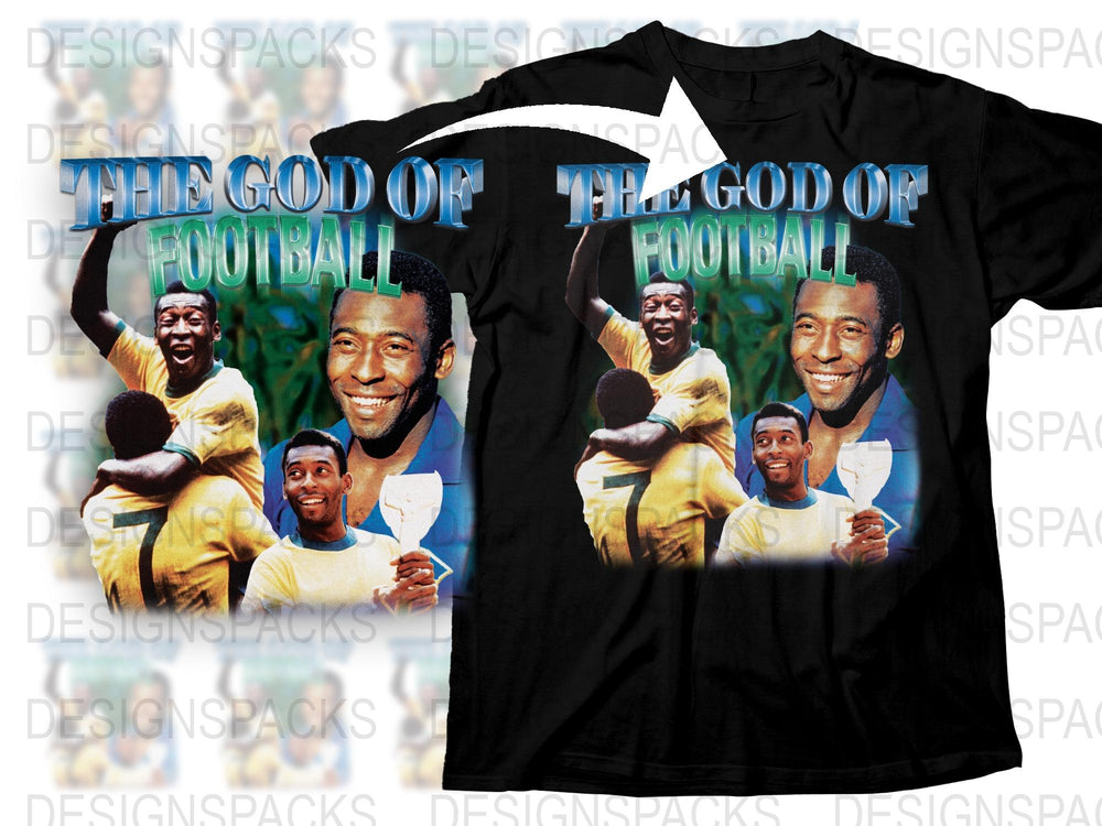Vintage Football Legend Graphic T-Shirt, Retro Sports Tee, Iconic Athlete Shirt, Collector's Item, Gift for Football Fans
