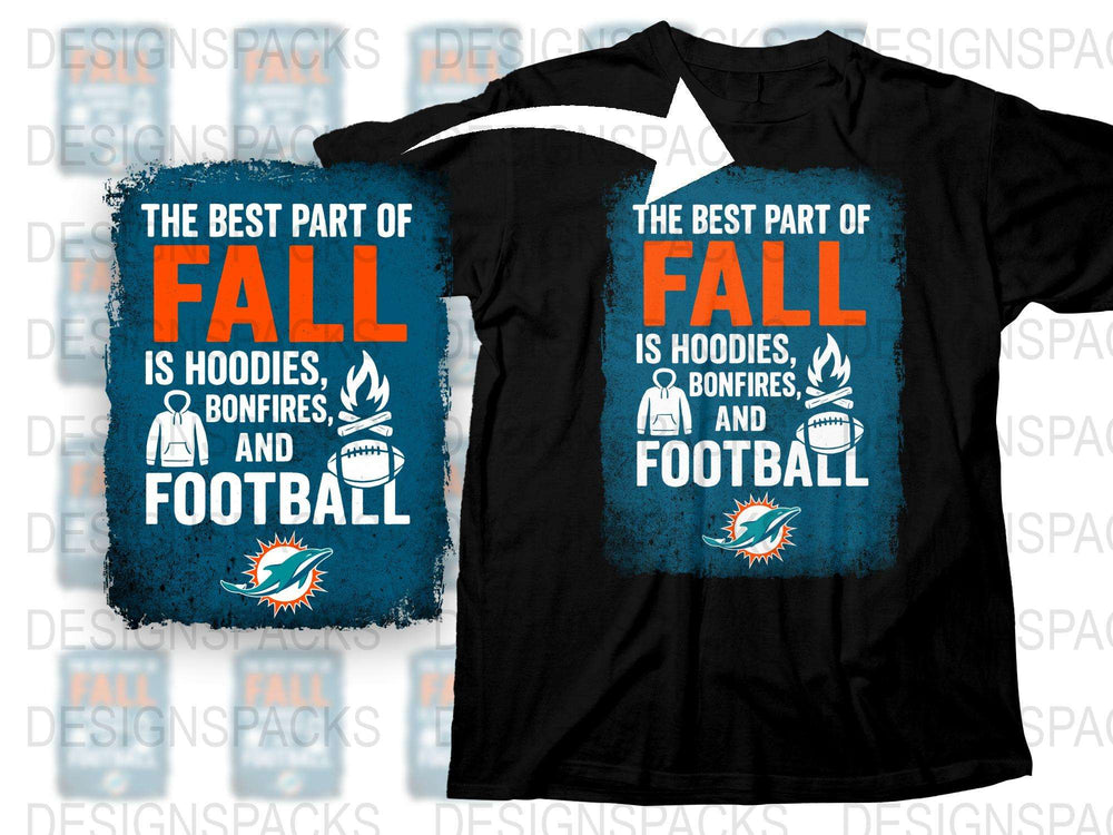 Fall Season Hoodie and T-Shirt Set, Football and Bonfire Graphic, Casual Autumn Wear, Unisex Sizes Available