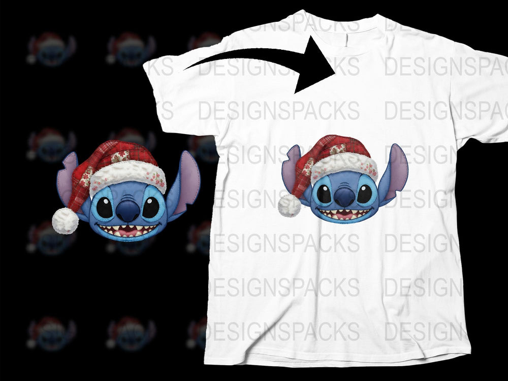 Cute Alien Christmas T-Shirt, Festive Holiday Apparel, Kids and Adult Sizes, Cartoon Character Design, Unique Gift Idea