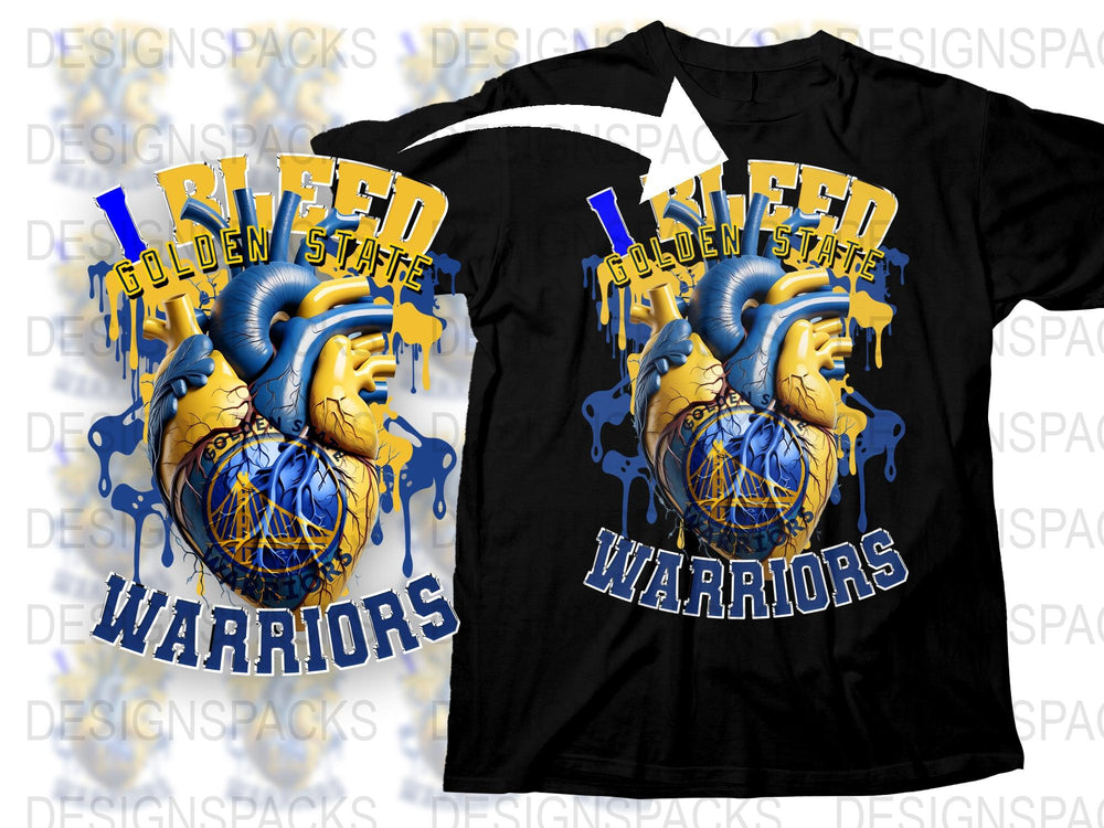 Golden State Warriors Heartbeat Basketball Design T-Shirt, Fan Apparel, Unisex Adult Clothing