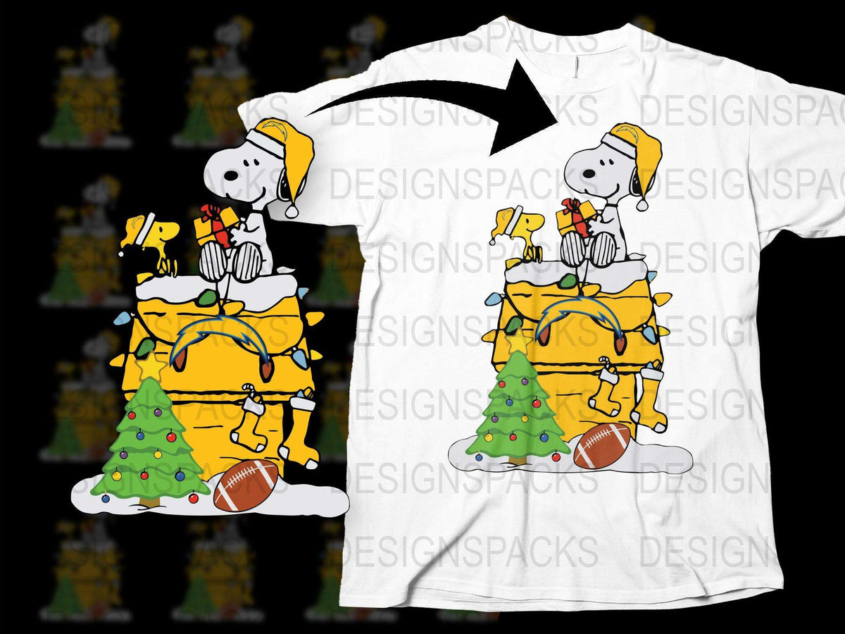 Snoopy Dog and Woodstock Christmas Tree Graphic T-Shirt, Festive Holiday Apparel, Unisex White Tee