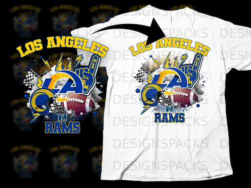 Los Angeles Rams Football Fan Graphic Design T-shirt
