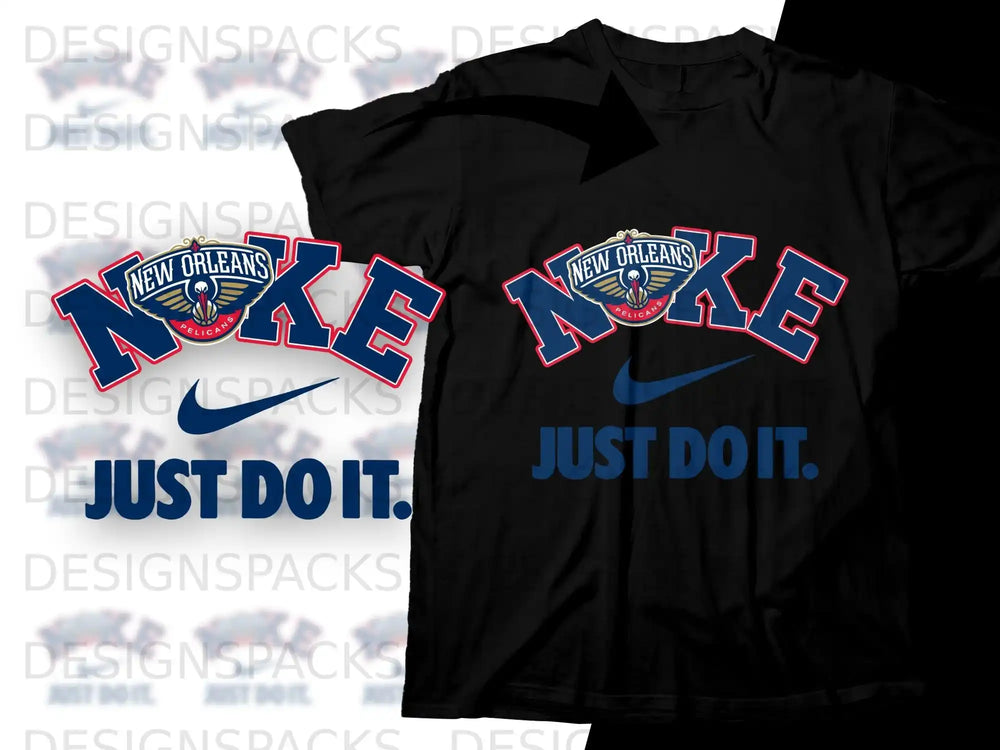 New Orleans Pelicans "Just Do It" t-shirt with team logo.