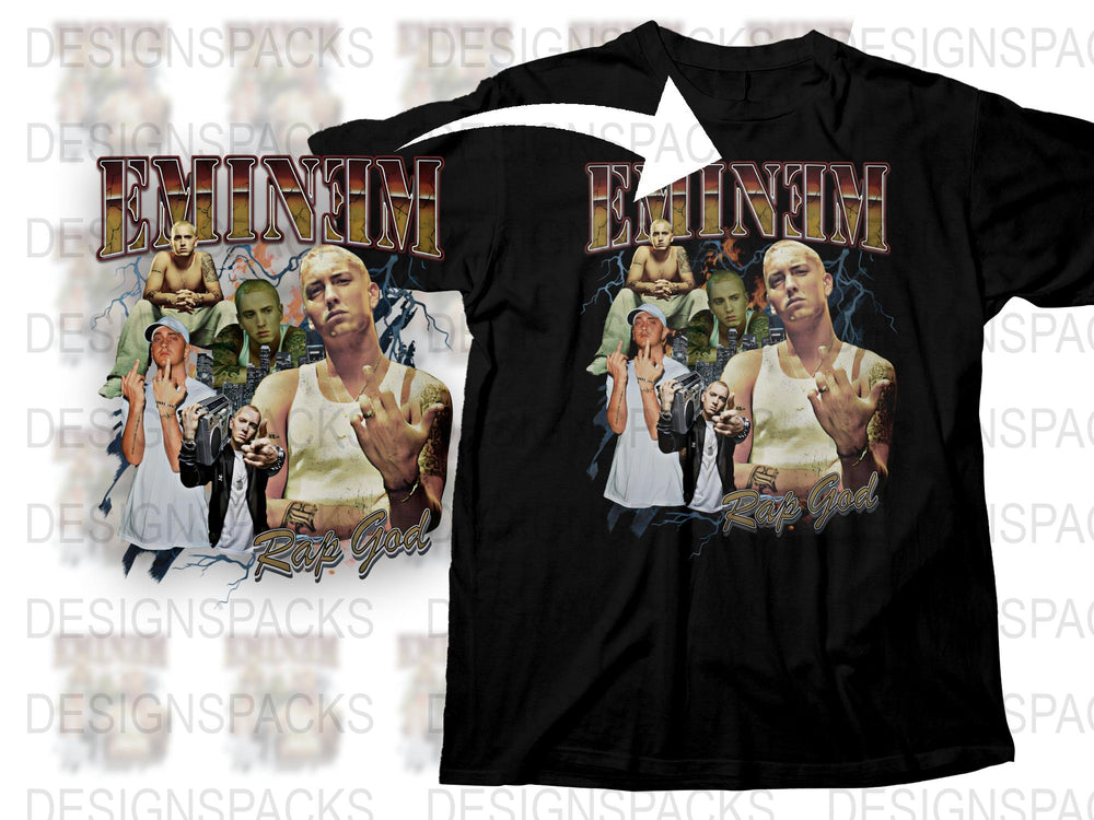Vintage Eminem T-Shirt, Rap God Graphic Tee, Hip Hop Merchandise, Collectible 2000s Music Shirt
