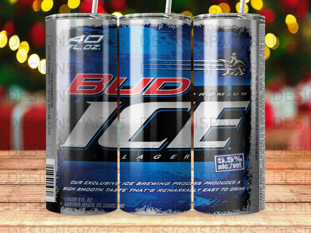 Bud Ice 40 fl oz beer can with 5.5% alc/vol.
