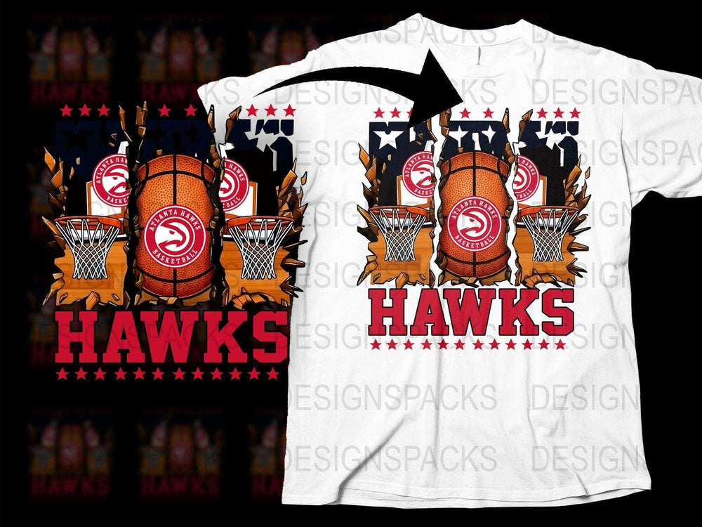 Vintage Hawks Basketball T-Shirt, Retro Sports Graphic Tee, Unisex Adult Casual Wear