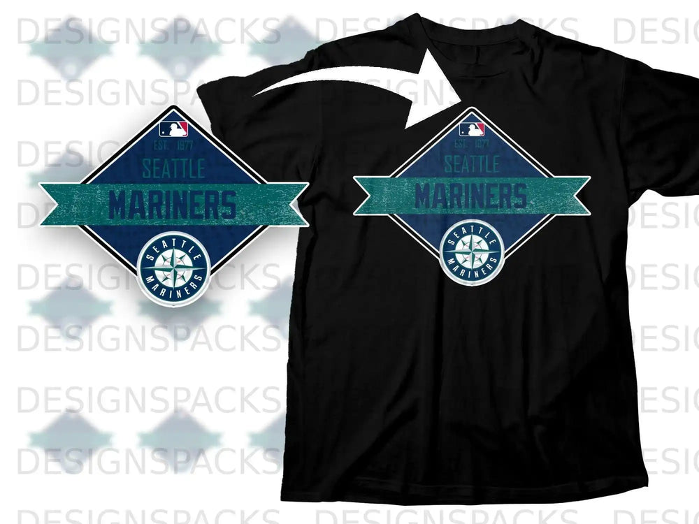 Seattle Mariners Est. 1977 MLB Logo T-shirt
