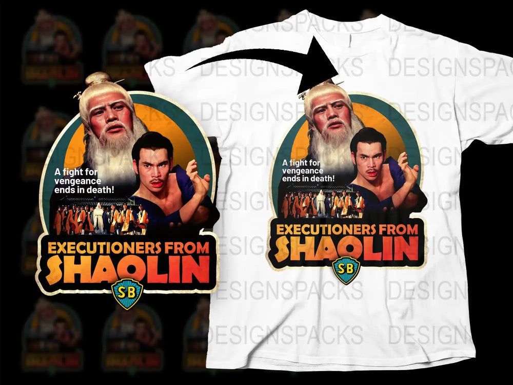 Executioners from Shaolin Vintage Movie T-Shirt, Classic Martial Arts Film Tee, Retro Kung Fu Graphic Shirt