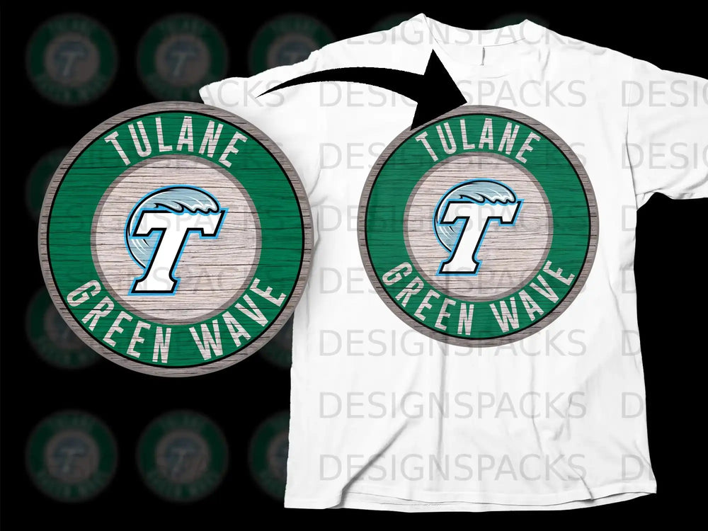 Tulane Green Wave Circular Logo Graphic Tee
