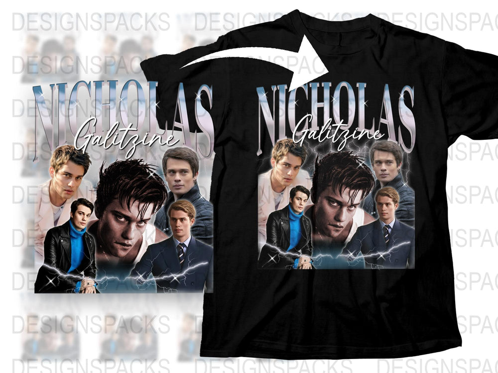 Nicholas Galitzine Movie Poster Graphic T-Shirt, Actor Fan Gift, Cool Casual Streetwear, Unique Unisex Tee