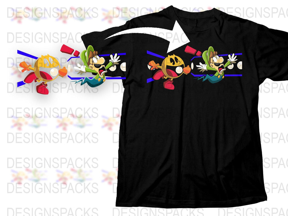 Cartoon Character Black T-Shirt, Animated Rabbit Graphic Tee, Colorful Fun Design, Unisex Casual Wear