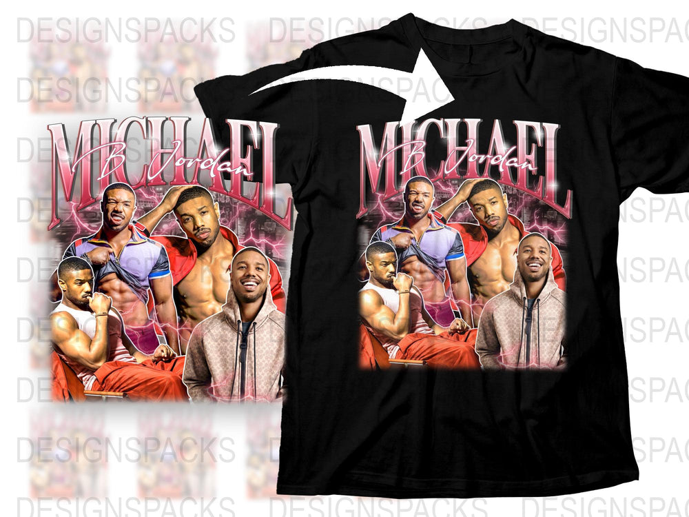 Custom Michael B. Jordan Graphic T-Shirt, Men's Fashion Tee, Celebrity Inspired Shirt, Unique Gift Idea, Stylish Urban Apparel
