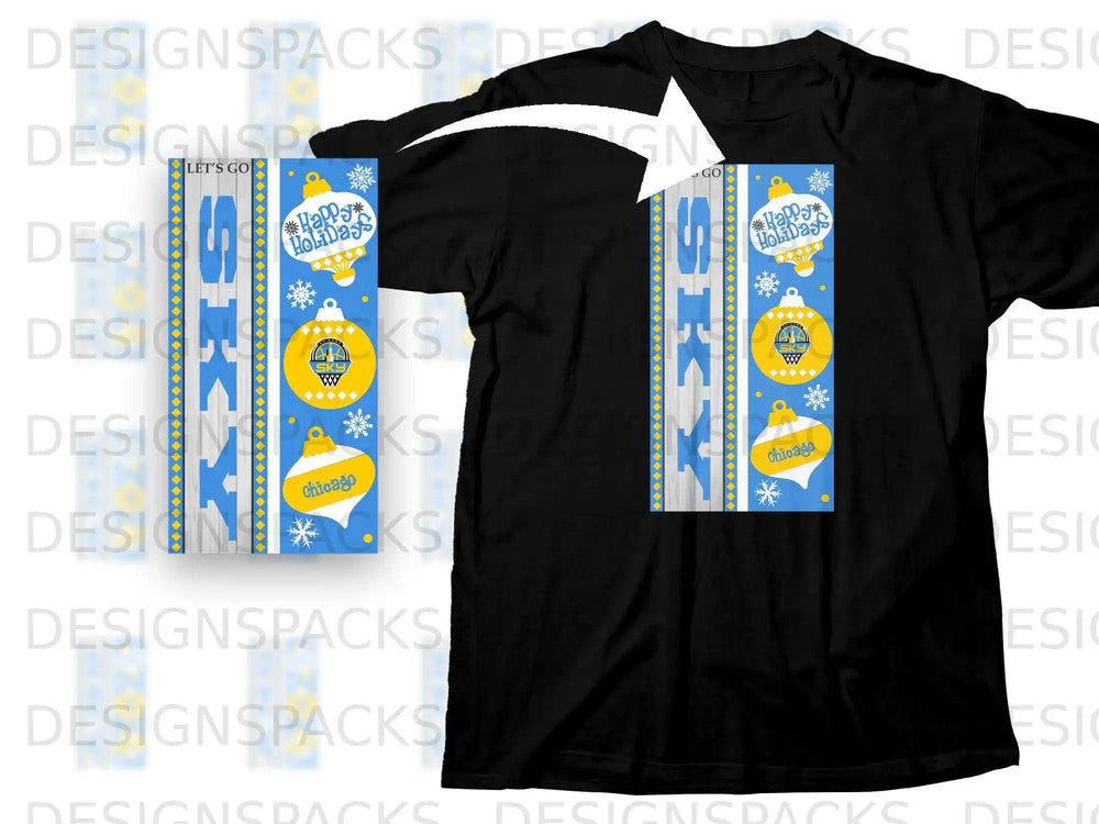 Happy Holidays Let's Go Chicago Sky Basketball Shirt