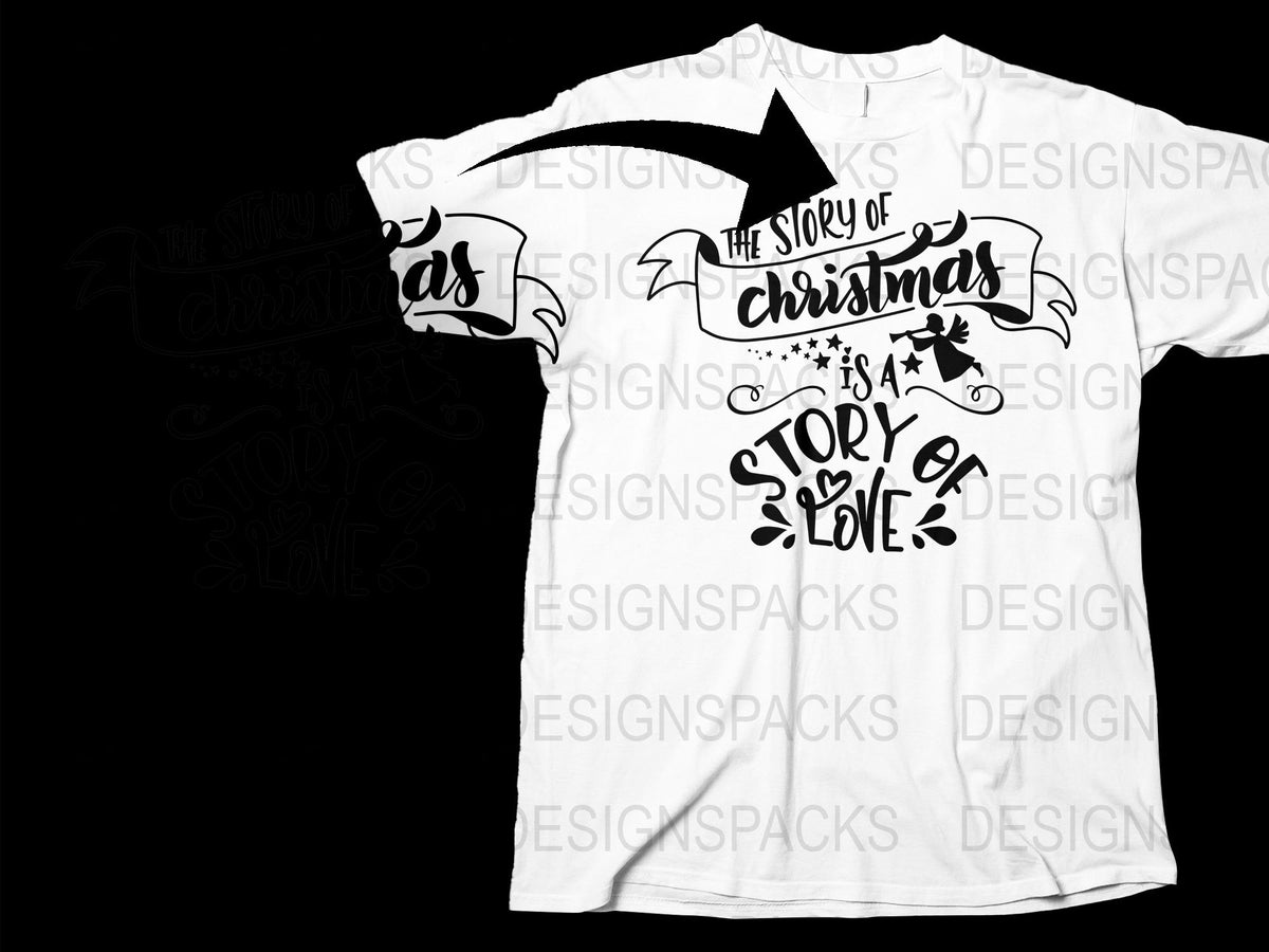 Christmas Love Story White T-Shirt, Holiday Graphic Tee, Festive Unisex Apparel, Casual Christmas Outfit