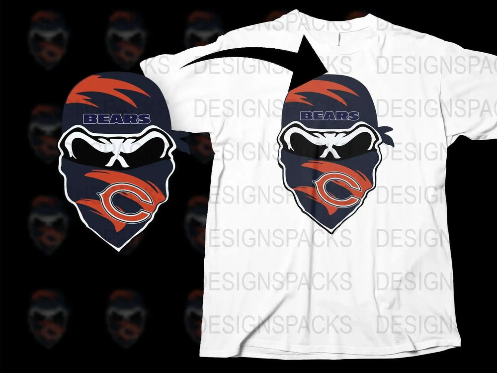 Chicago Bears Inspired T-Shirt, Sports Team Fan Apparel, Casual Graphic Tee, Football Season Wear