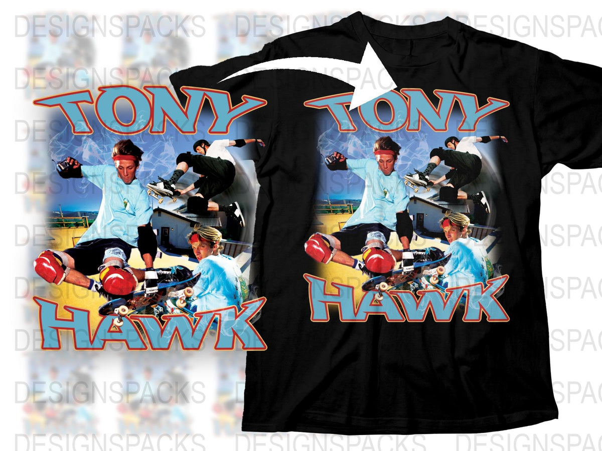 Tony Hawk Vintage T-Shirt, Retro Skateboard Graphic Tee, 90s Skater Style, Collector's Item