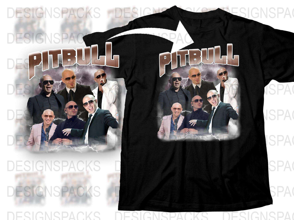 Pitbull Graphic T-Shirt, Music Fan Tee, Artist Inspired Shirt, Concert Merch, Bold Text Design, Men's and Women's Sizes Available