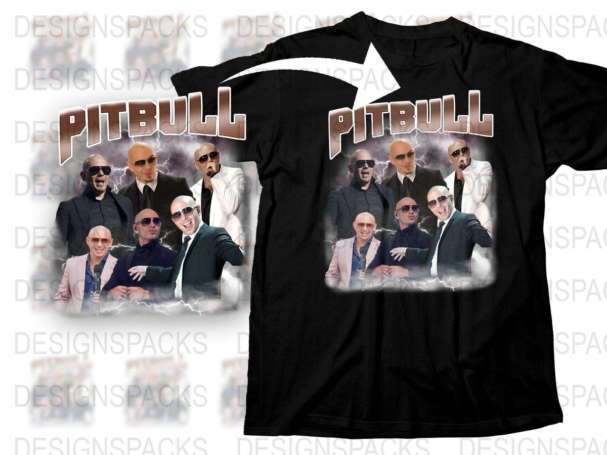 Pitbull Graphic T-Shirt, Music Fan Tee, Artist Inspired Shirt, Concert Merch, Bold Text Design, Men's and Women's Sizes Available