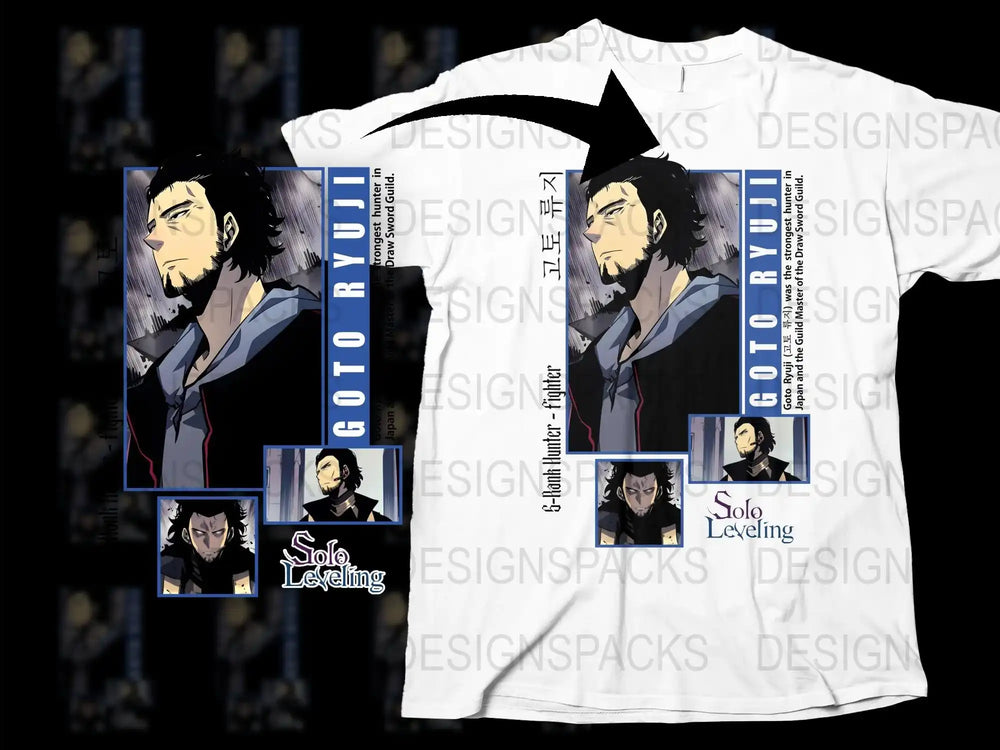 Solo Leveling Goto Ryuji Anime T-Shirt, Graphic Tee, Manga Character Shirt, Fan Merchandise, Unisex Clothing