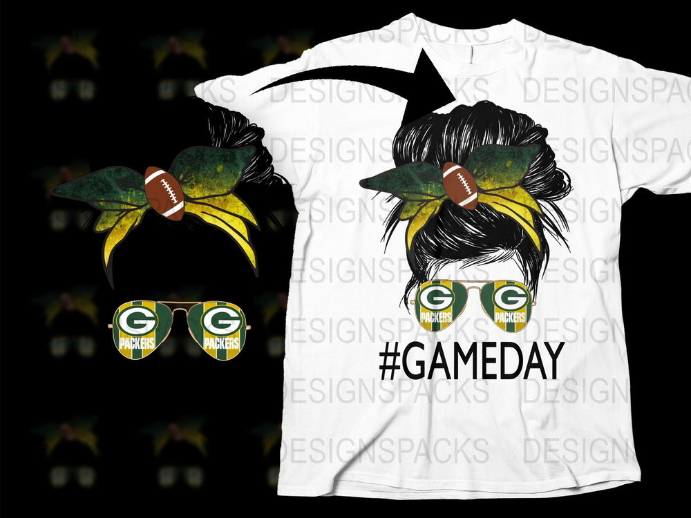 Green Bay Football T-Shirt, Game Day Sports Fan Apparel, Unique Graphic Tee Design