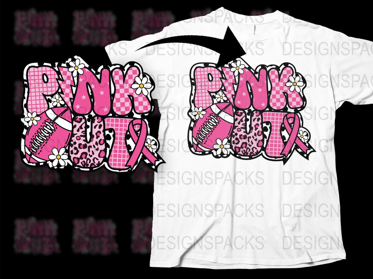 Pink Ribbon Breast Cancer Awareness T-Shirt, Floral Pattern, Support Cause Tee