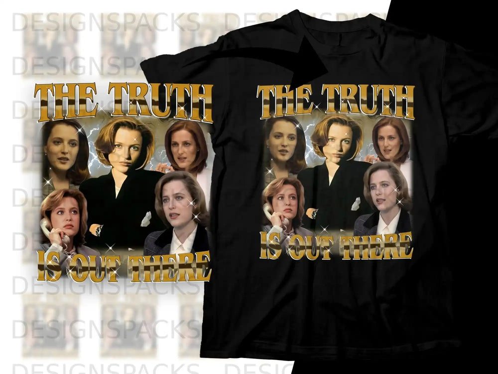 The X-Files TV show t-shirt featuring Scully and Mulder with the text "THE TRUTH IS OUT THERE".
