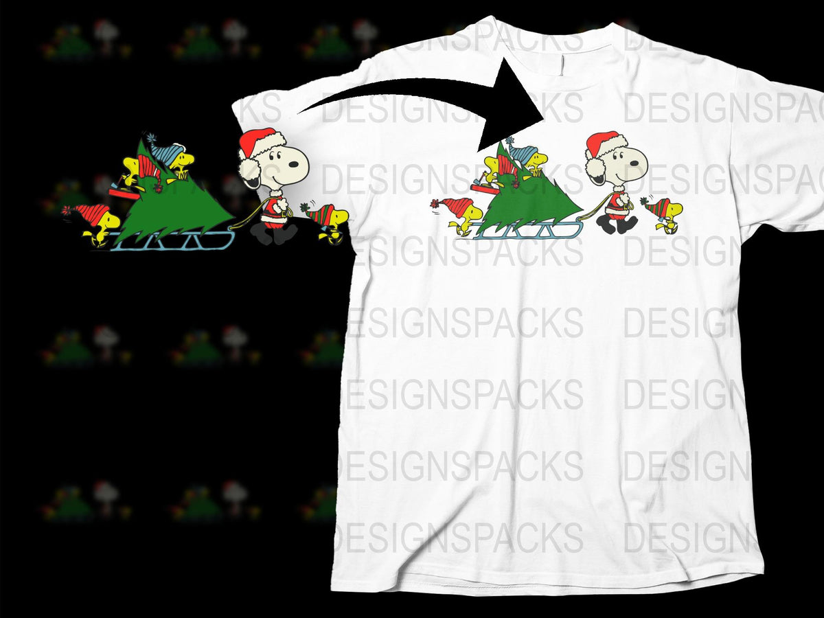 Snoopy Christmas T-Shirt, Holiday Graphic Tee, Unisex Santa Hat Shirt, Festive Winter Apparel, Family Christmas Outfits