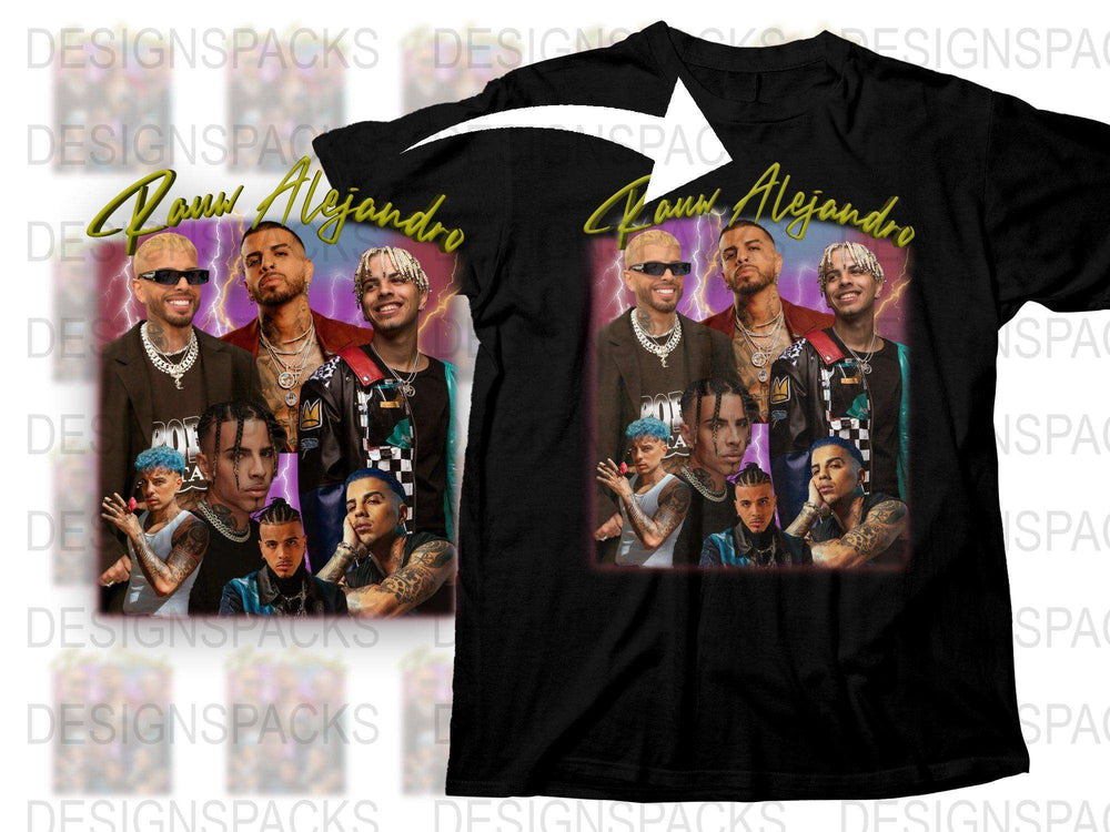 Urban Style Men's T-Shirt with Colorful Graphic Print, Street Fashion, Trendy Multiple Portraits Design, Casual Wear