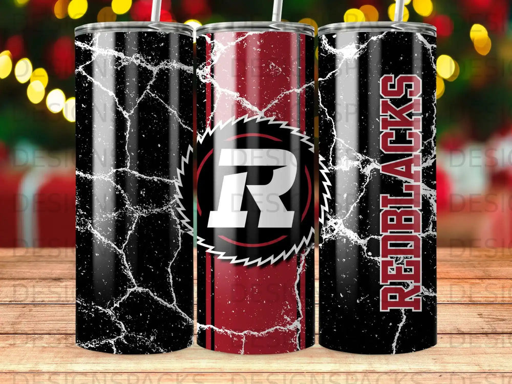 Redblacks R Logo Black Cracked Design Tumbler Product Type