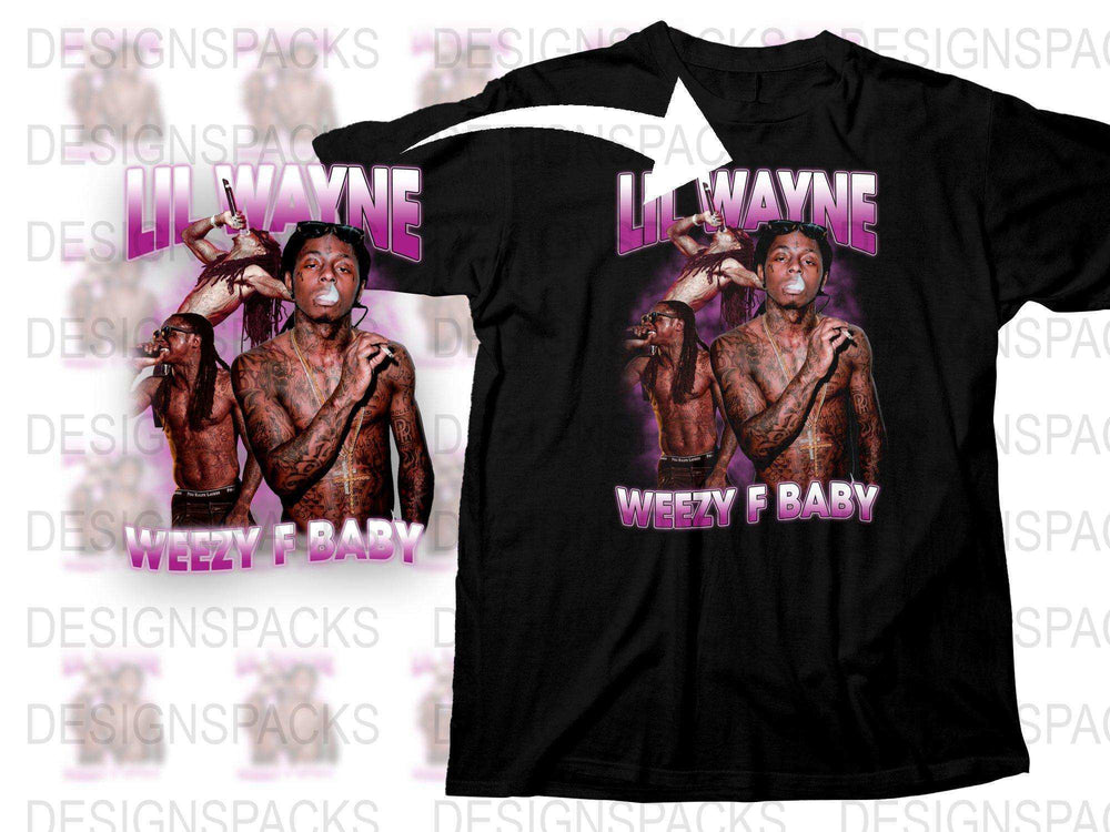 Lil Wayne T-Shirt Weezy F Baby Graphic Tee Hip Hop Merchandise Rap Music Fan Apparel