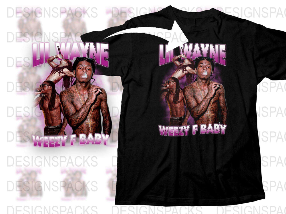 Lil Wayne T-Shirt Weezy F Baby Graphic Tee Hip Hop Merchandise Rap Music Fan Apparel