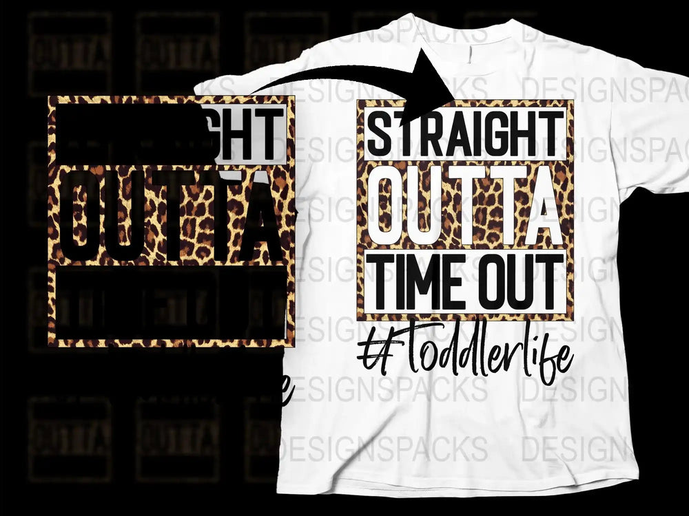Straight Outta Time Out Toddler T-Shirt, Funny Kids Tee, #ToddlerLife, Graphic Shirt