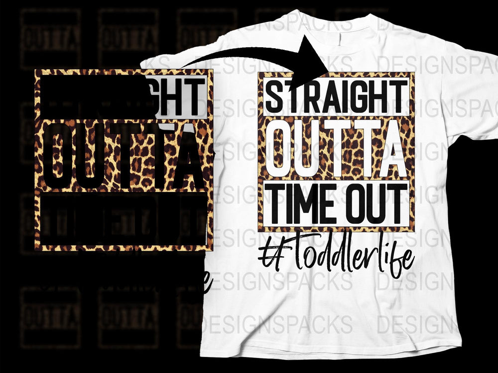 Straight Outta Time Out Toddler T-Shirt, Funny Kids Tee, #ToddlerLife, Graphic Shirt