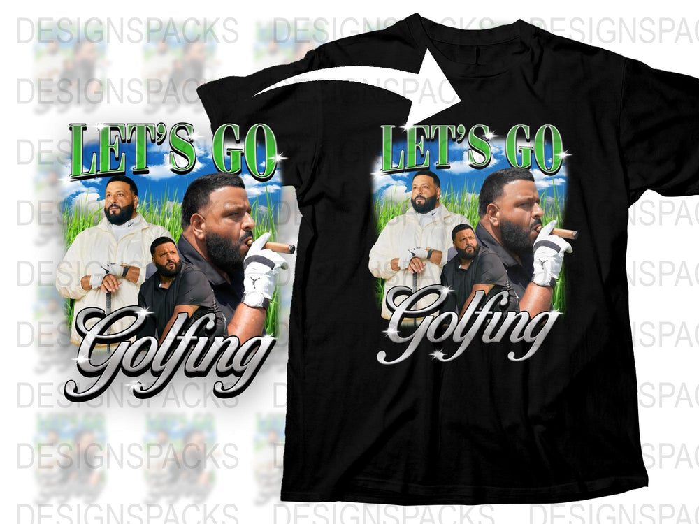 Let's Go Golfing T-Shirt, DJ Khaled Inspired Graphic Tee, Men's Outdoor Sports Shirt, Casual Summer Fashion Top