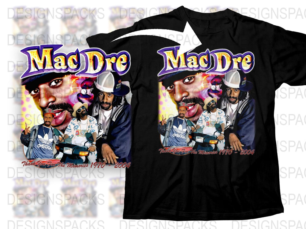 Mac Dre Tribute T-Shirt, Vintage Hip Hop Graphic Tee, Men's Fashion, 1970-2004 Memorabilia