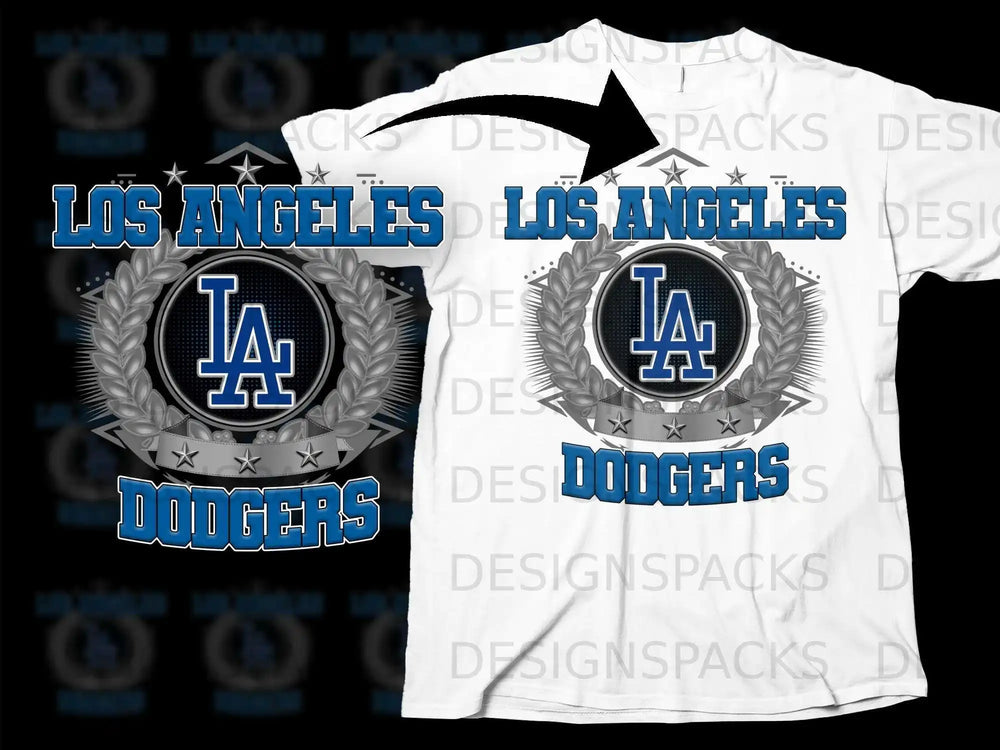 Los Angeles Dodgers LA Logo Printed Graphic T-Shirt