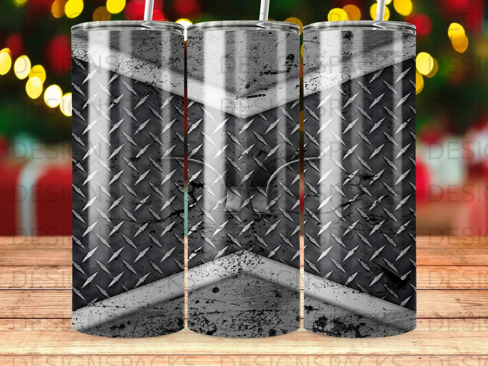 Black White Diamond Plate Grunge Chevron Pattern product type