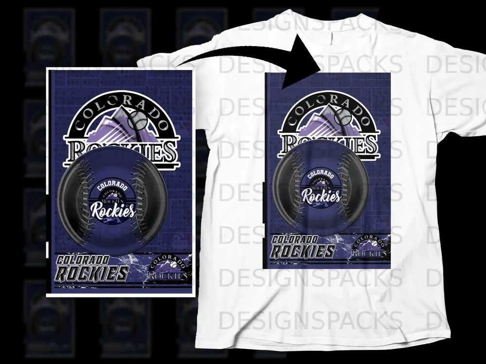 Colorado Rockies Logo Baseball Graphic Design Shirt