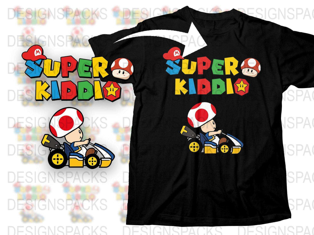 Kids Racing Game T-Shirt, Colorful Cartoon Character Graphic Tee, Boys Gaming Shirt, Fun Casual Wear