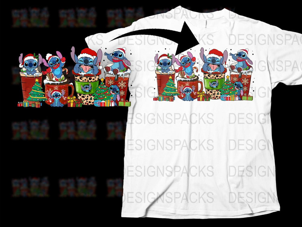Festive Holiday T-Shirt with Cute Cartoon Animals, Christmas Themed Graphic Tee, Unisex Adult Clothing