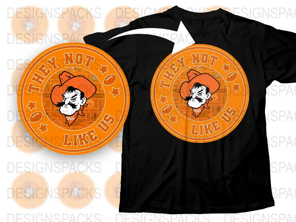 Retro Bull Head Graphic T-Shirt, Vintage Orange Circle Logo, Unisex Casual Tee