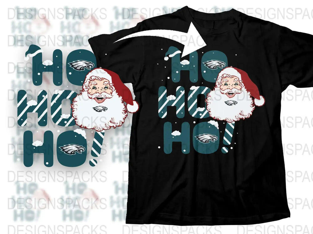 Santa Claus Laughing Ho Ho Ho Holiday T-Shirt, Festive Christmas Graphic Tee, Unisex Winter Apparel