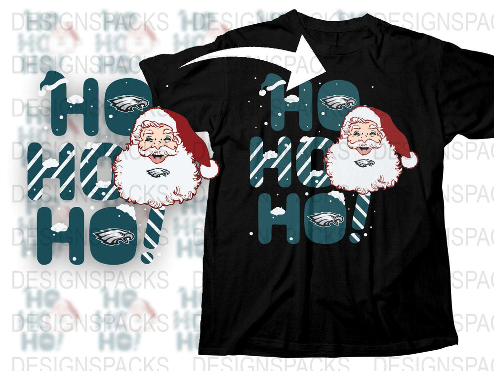 Santa Claus Laughing Ho Ho Ho Holiday T-Shirt, Festive Christmas Graphic Tee, Unisex Winter Apparel