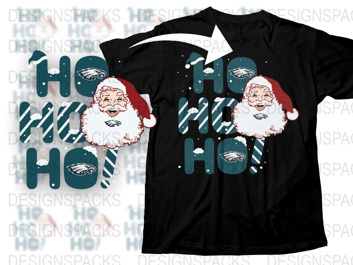 Santa Claus Laughing Ho Ho Ho Holiday T-Shirt, Festive Christmas Graphic Tee, Unisex Winter Apparel