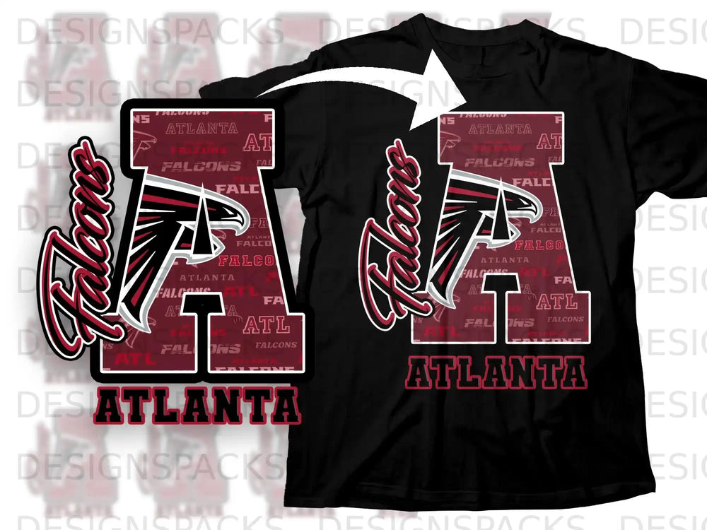 Atlanta Falcons Graphic A Logo T-Shirt