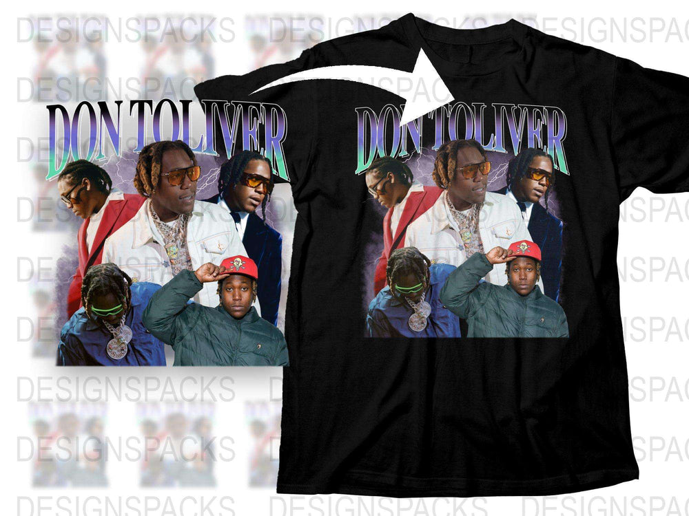 Don Toliver Graphic T-Shirt, Hip Hop Artist Printed Tee, Music Fan Merchandise, Stylish Black Shirt