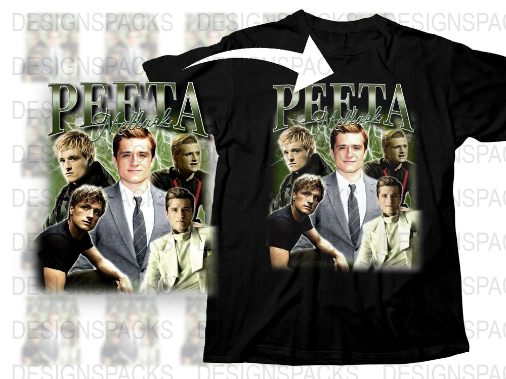 Peeta Mellark Hunger Games Graphic T-Shirt, Movie Fan Tee, Unisex Casual Shirt Gift.