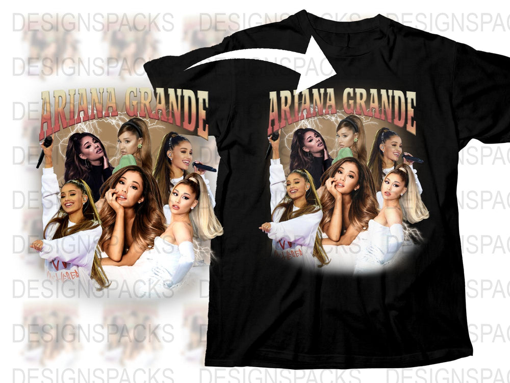 Ariana Grande Graphic T-shirt, Pop Music Fan Merch Tee, Women's Fashion Top, Celebrity Printed Shirt